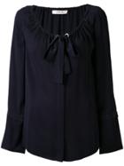 Dorothee Schumacher Tie Neck Blouse - Blue
