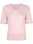 Pringle Of Scotland Short-sleeve Fitted Sweater - Pink & Purple