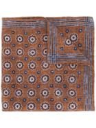 Brunello Cucinelli Geometric Pattern Pocket Square - Brown