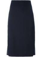 Brunello Cucinelli Layered Skirt, Women's, Size: 48, Blue, Silk/spandex/elastane/virgin Wool