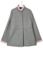 Fay Kids Concealed Breasted Coat - Grey