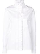 Chloé High Neck Frilled Blouse - White