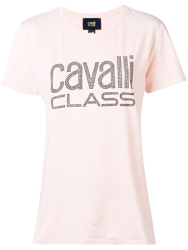 Cavalli Class Studded Logo T-shirt - Pink