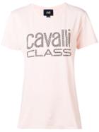 Cavalli Class Studded Logo T-shirt - Pink