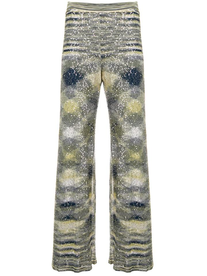 Missoni Patterned Flared Trousers - Blue
