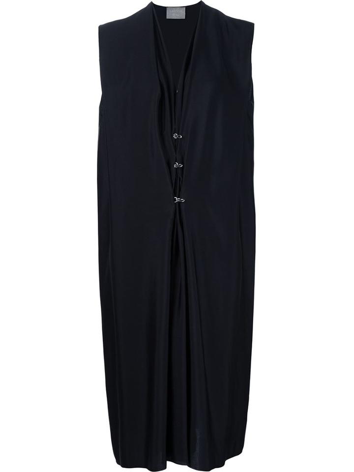 Lanvin Hook And Eye Detail Dress, Women's, Size: 42, Black, Silk