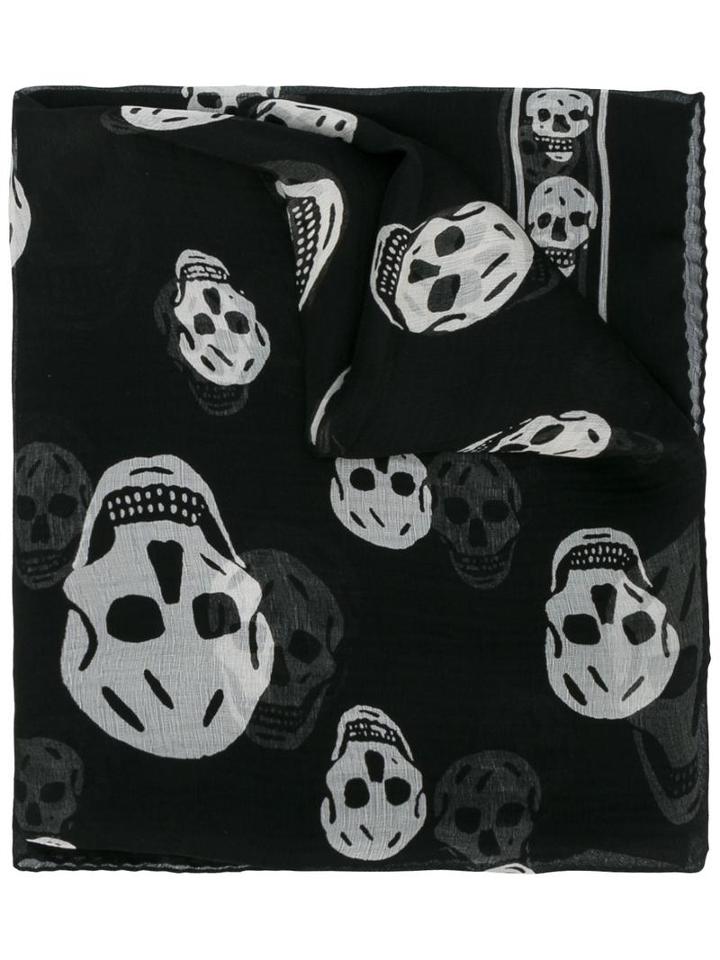 Alexander Mcqueen - Skull Scarf - Women - Silk - One Size, Women's, Black, Silk