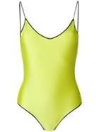 Oseree Lace Insert Swimsuit - Yellow & Orange