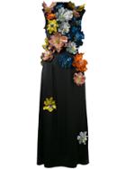 Christopher Kane Sleeveless Flower Embellished Dress - Black