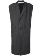 Isabel Benenato Oversized Vest Coat - Grey