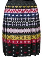 Mary Katrantzou Multi Print Pleated Skirt