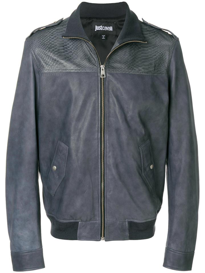 Just Cavalli Embossed Bomber Jacket - Grey