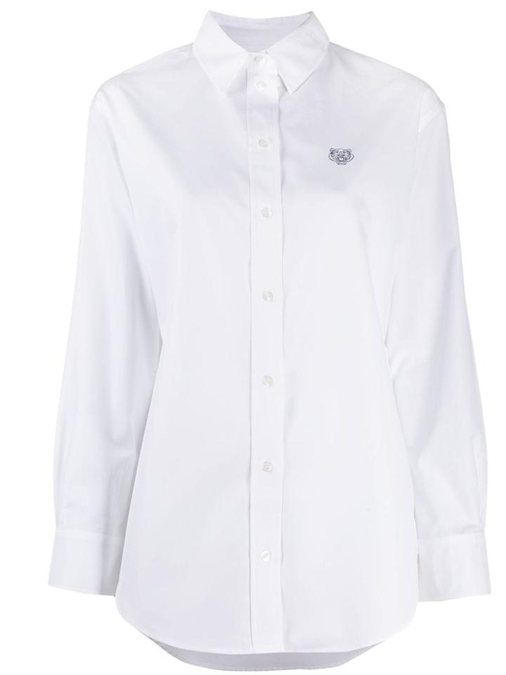 Kenzo Stitched Tiger Logo Shirt - White