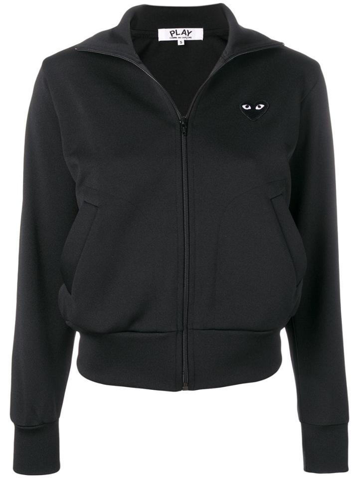 Comme Des Garçons Play Heart Print Track Jacket - Black