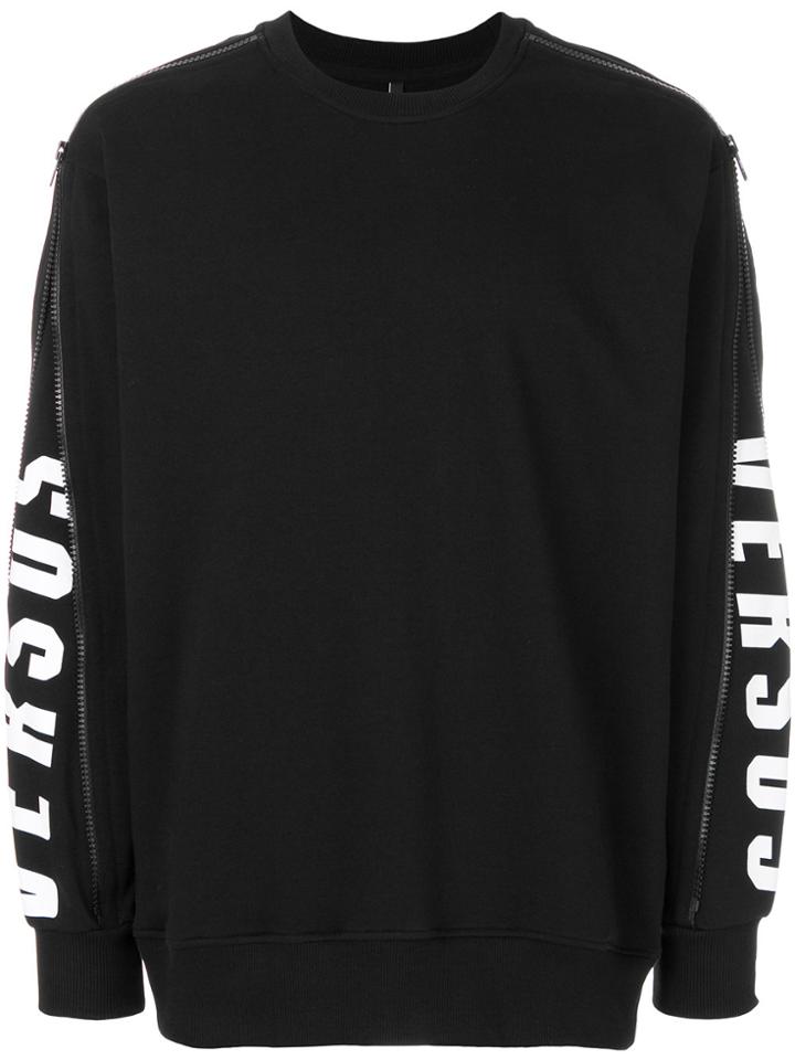 Versus Zip Detail Sweatshirt - Black