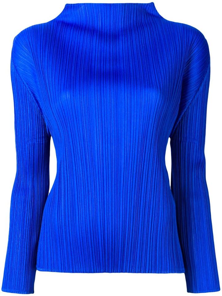 Pleats Please By Issey Miyake Chimnee Blouse - Blue