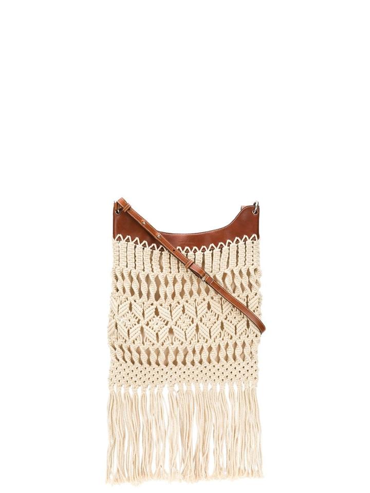 Isabel Marant Teomia Crocheted Shoulder Bag - Neutrals