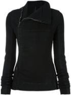 Rick Owens Drkshdw Zipped Turtleneck Jacket, Women's, Size: Small, Black, Cotton