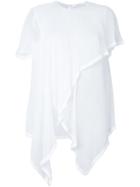 Givenchy Sheer Draped T-shirt, Women's, Size: 38, White, Silk