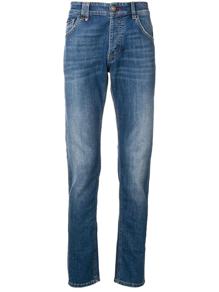 Philipp Plein Super Straight-cut Jeans - Blue