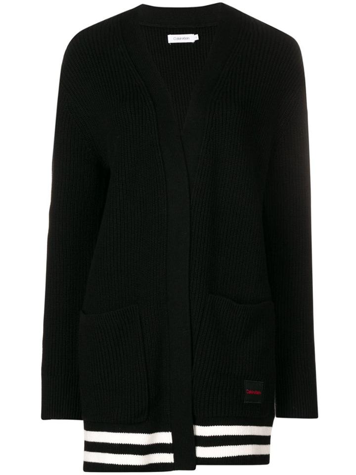 Calvin Klein Knitted Cardi-coat - Black