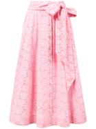 Lisa Marie Fernandez - Eyelet Beach Skirt - Women - Cotton - 1, Pink/purple, Cotton