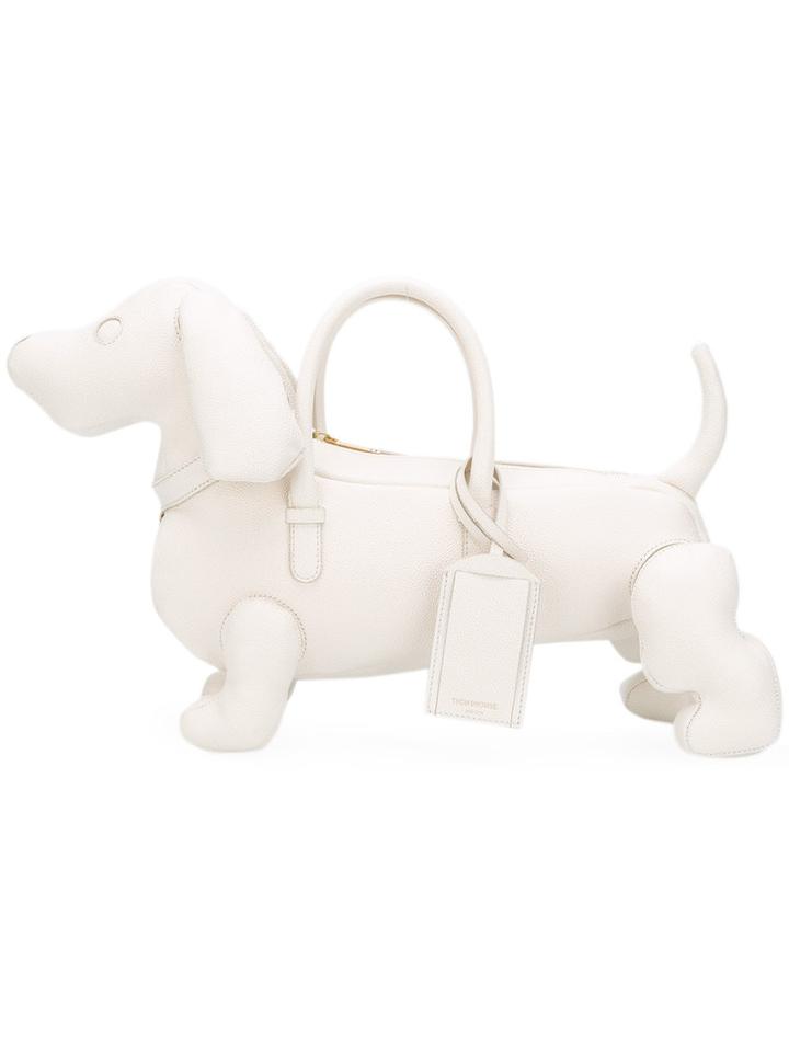 Thom Browne Puppy Tote Bag, Women's, Nude/neutrals, Calf Leather