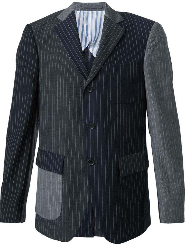 Wooster + Lardini Patchwork Blazer - Blue