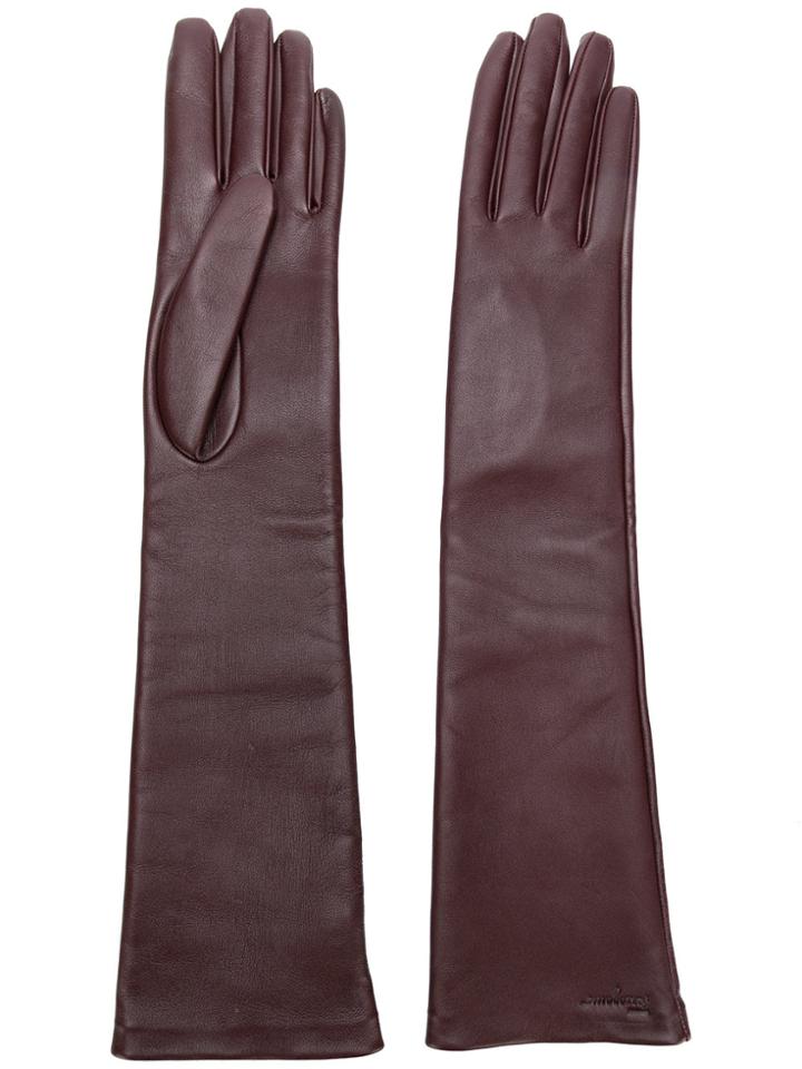 Salvatore Ferragamo Long Gloves - Red