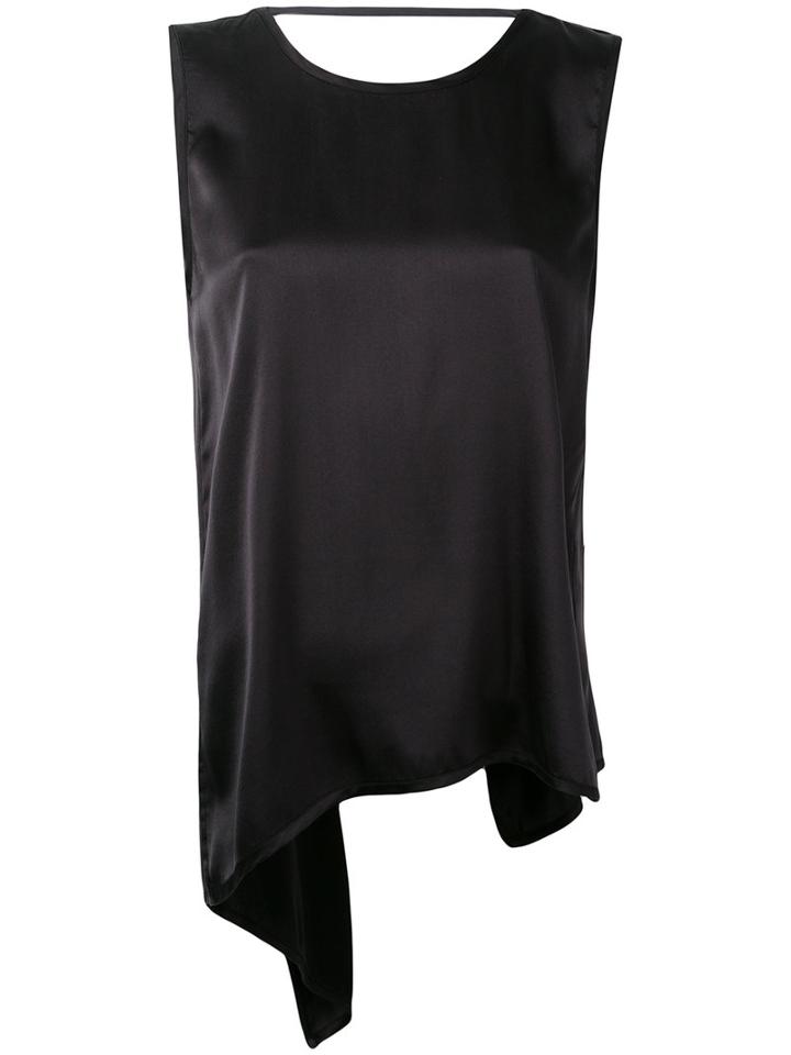 Jucca - Curved Hem Tank Top - Women - Silk/spandex/elastane - 44, Grey, Silk/spandex/elastane