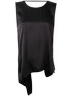 Jucca - Curved Hem Tank Top - Women - Silk/spandex/elastane - 44, Grey, Silk/spandex/elastane