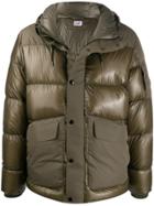 Cp Company Large Flap Pocket Puffer Jacket - Green