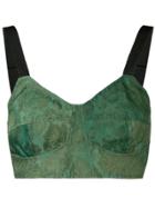 Uma Wang Bustier Cropped Top - Green