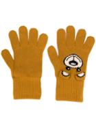 Moschino Intarsia Teddy Gloves - Brown