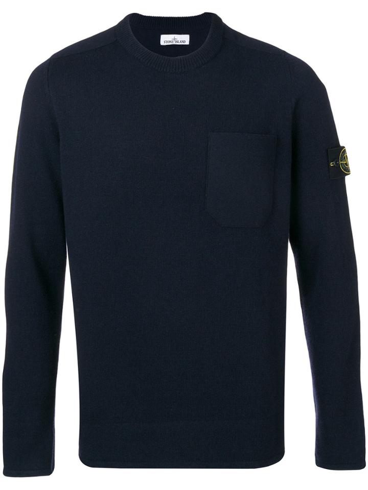 Stone Island Round Neck Sweater - Blue