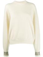 Alexander Wang Embellished Cuffs Jumper - Neutrals