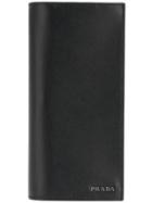 Prada Bicolour Vertical Wallet - Black