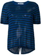 Alexander Wang Striped Cut Out Back T-shirt - Blue
