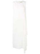 Acne Studios - Ruffled Seam Dress - Women - Silk/polyester/cupro - 36, Women's, White, Silk/polyester/cupro