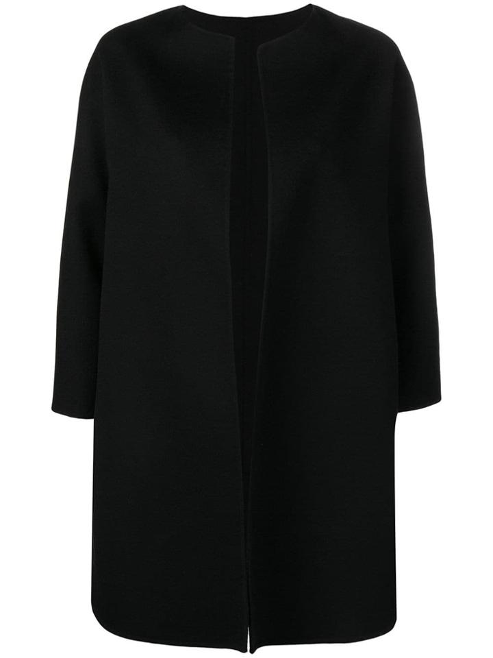 Manzoni 24 Open Front Midi Coat - Black