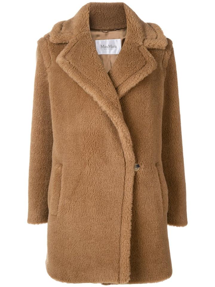 Max Mara Notch Lapel Camel Coat - Brown