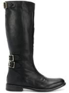 Paul Smith Calf Length Buckle Boots - Black