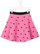 Kenzo Kids - Teen Eyes Print Skirt - Kids - Cotton/polyamide/spandex/elastane - 16 Yrs, Pink/purple