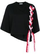Gaelle Bonheur Ribbon Tie T-shirt - Black