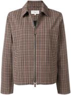 Ymc Checked Zip-up Jacket - Brown