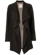 Antonio Marras Side Ruffle Striped Blazer - Black