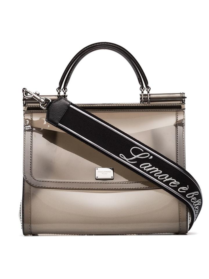 Dolce & Gabbana Sicily Transparent Shoulder Bag - Grey