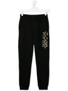 Boss Kids Teen Logo Embroidered Track Pants - Black