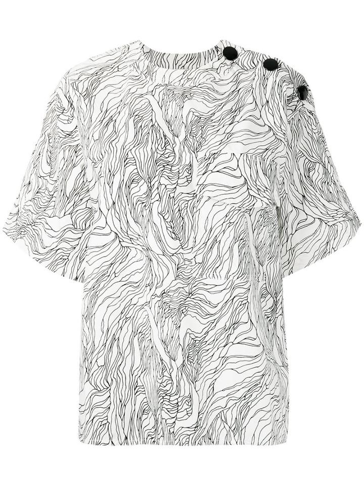 Marni - Printed Top - Women - Cotton - 42, Women's, White, Cotton