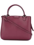 Emporio Armani Zip Up Tote Bag, Women's, Red